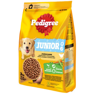 PEDIGREE Hrana uscata pentru catei JUNIOR Talie Medie/Mare, cu Pasare/Legume 3kg