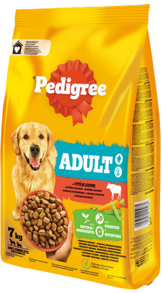 PEDIGREE Hrana uscata pentru caini Adult Talie Medie/Mare, cu Vita/Legume 7kg