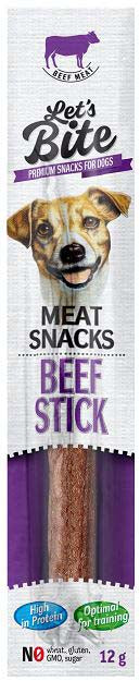 Let's Bite Meat Snacks - recompense pentru caini, Sticks cu vita 12g