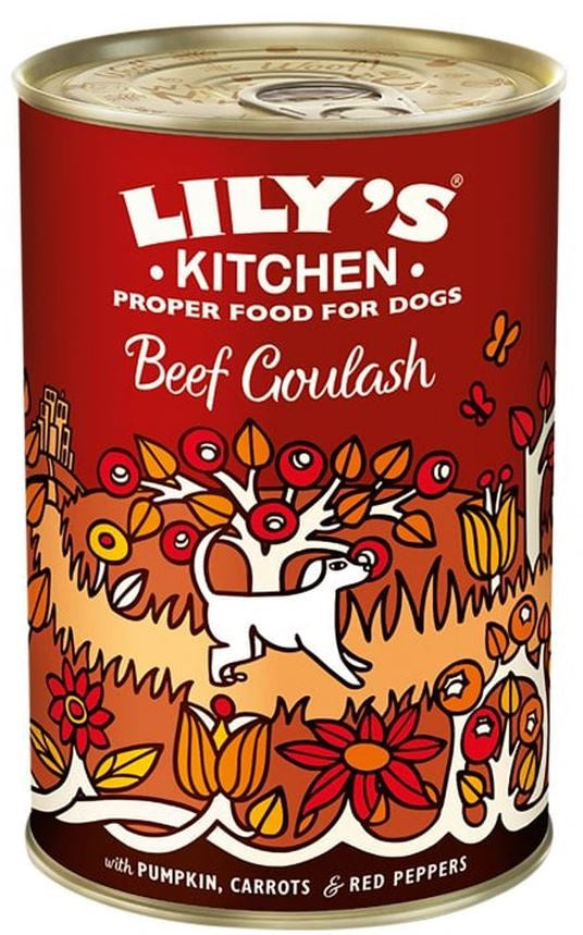 LILY'S KITCHEN Beef Goulash Conserva pentru caini, cu gulas de vita 400g
