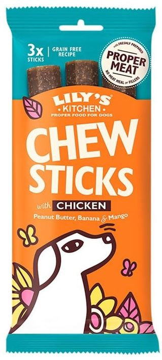 LILY'S KITCHEN Chew Sticks Recompensa pentru caini Pui 120g
