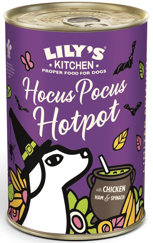 LILY'S KITCHEN Dog Conserva pentru caini, cu Pui, ediţie speciala Halloween 400g