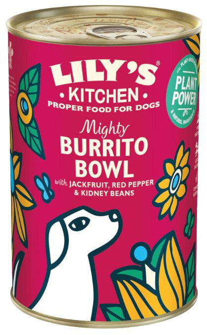 LILY'S KITCHEN Mighty Burrito Conserva pentru caini, fara carne 400 g