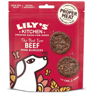 LILY'S KITCHEN Mini Burgers Recompensa pentru caini The Best Ever, cu Vita 70g