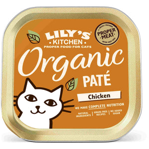 LILY'S KITCHEN Organic Pate pentru pisici, cu Pui, fara cereale 85g