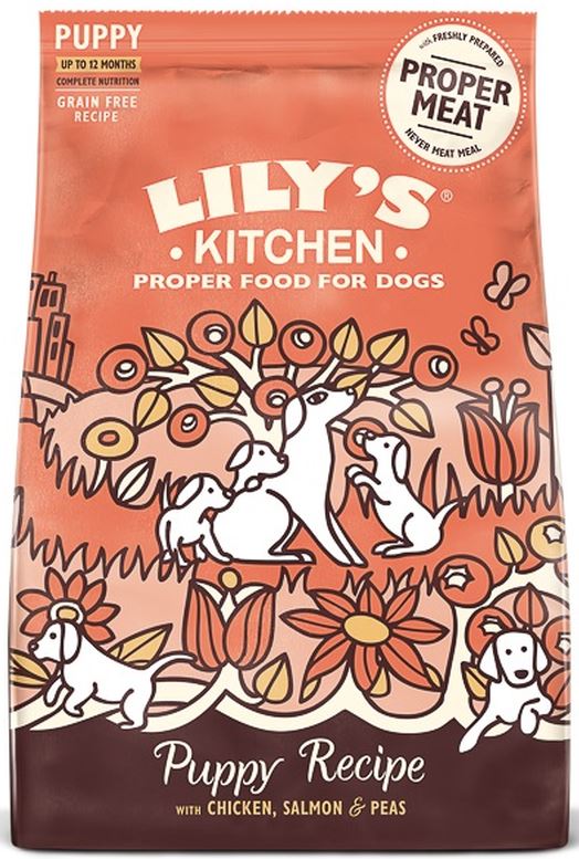LILY'S KITCHEN PUPPY pui cu somon si mazare, fara cereale 