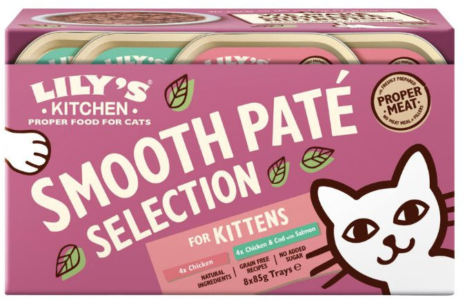 LILY'S KITCHEN Smooth Pat pentru pisici KITTEN 8 bucăţi x 85g - Maxi-Pet.ro