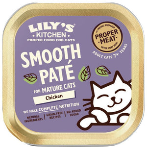 LILY'S KITCHEN Smooth Pate pentru pisici SENIOR, cu Pui 85g