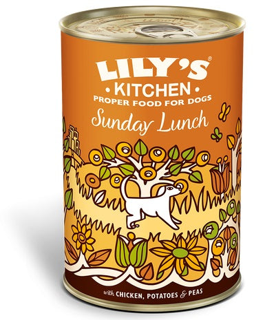 LILY'S KITCHEN Sunday Lunch Conserva pentru caini, cu pui şi cartofi 400g