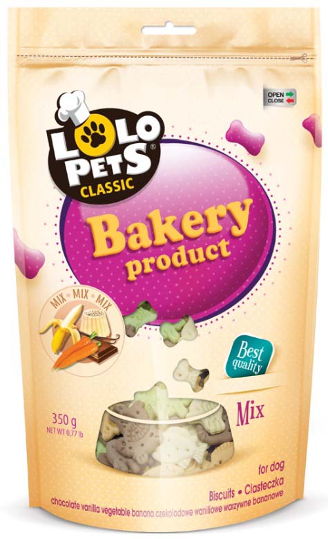 LOLO PETS CLASSIC Biscuiti pentru caini Animal Mix, punga 350g