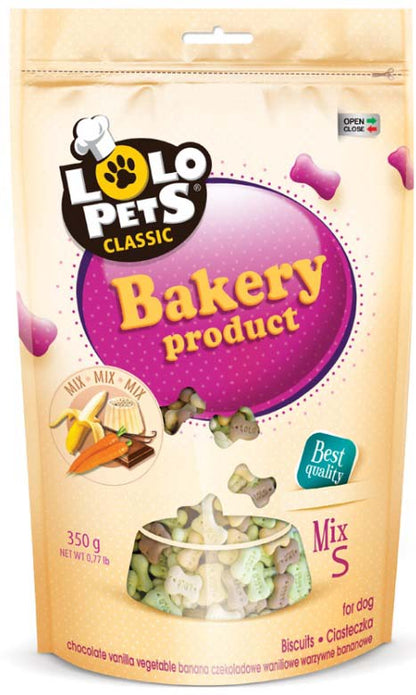 LOLO PETS CLASSIC Biscuiti pentru caini Bones Mix Small, punga 350g