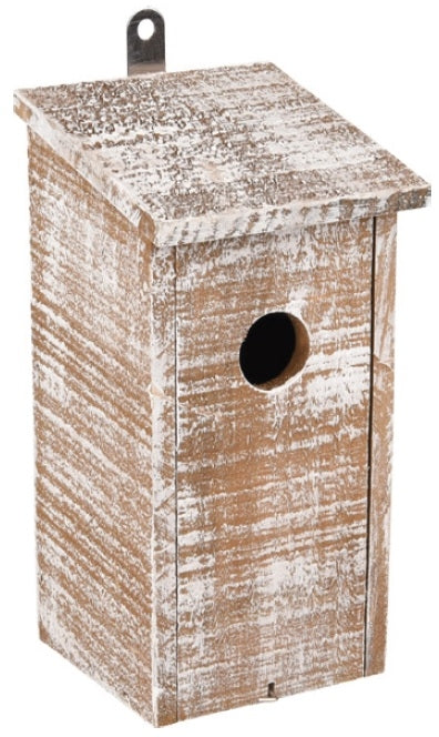FLAMINGO Cuib GAVIN din lemn pentru păsări, 12X12X24cm, Alb/Maro - Maxi-Pet.ro
