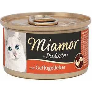 MIAMOR Pate pentru pisici, cu Inimi si ficat de pui 85g