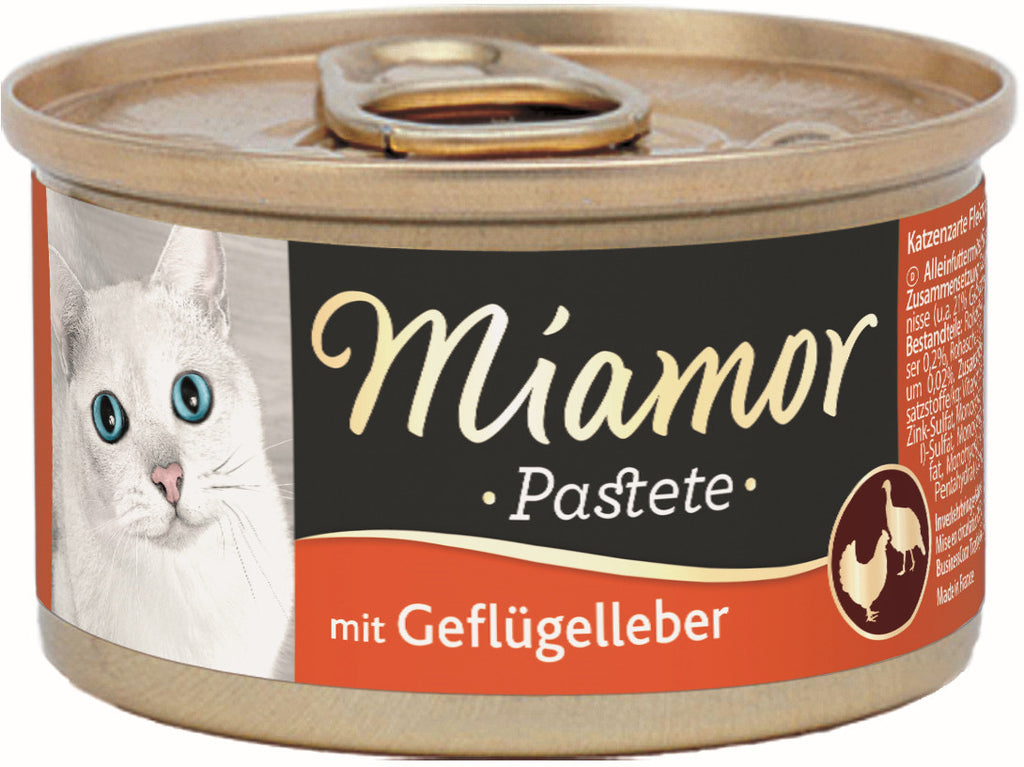 MIAMOR Pate pentru pisici, cu Inimi si ficat de pui 85g
