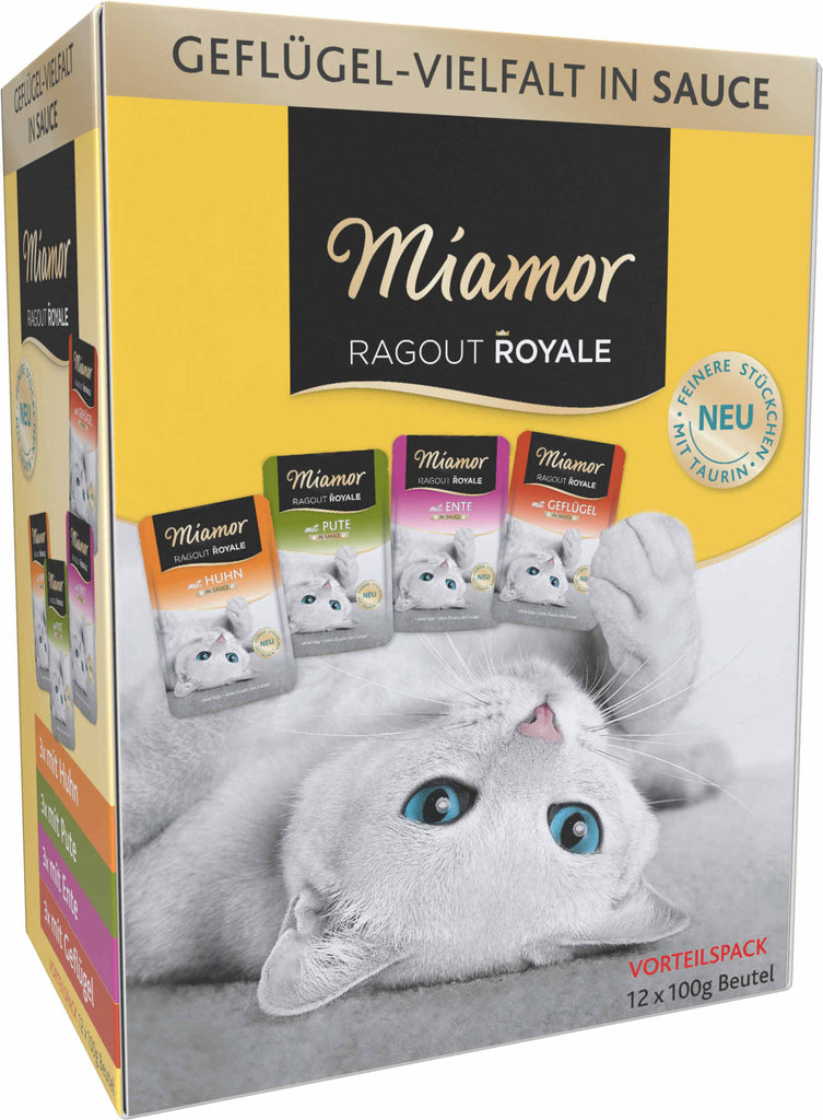 MIAMOR Ragout Pachet plicuri pentru pisici, cu carne de pasare in sos 12x100g