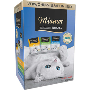 MIAMOR Ragout Pachet plicuri pentru pisici, cu Pui, Ton, Iepure 12x100g