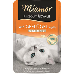 MIAMOR Ragout Plic KITTEN, inimi de Pui in gelatina 100g