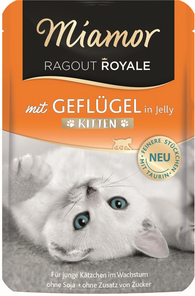MIAMOR Ragout Plic KITTEN, inimi de Pui in gelatina 100g