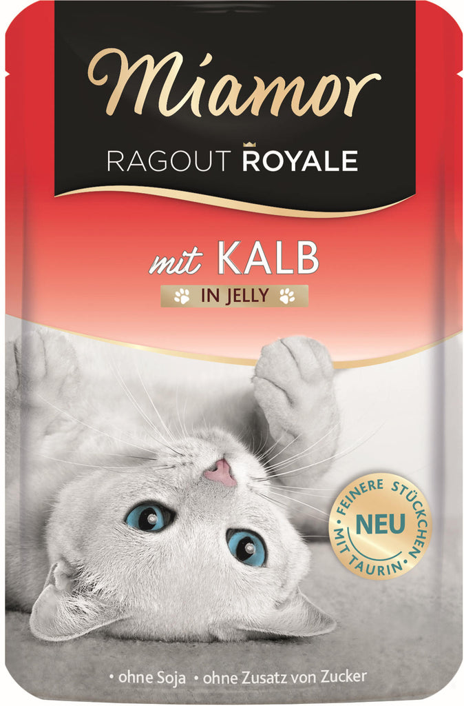 MIAMOR Ragout Plic pentru pisici, Viţel in gelatina 100g