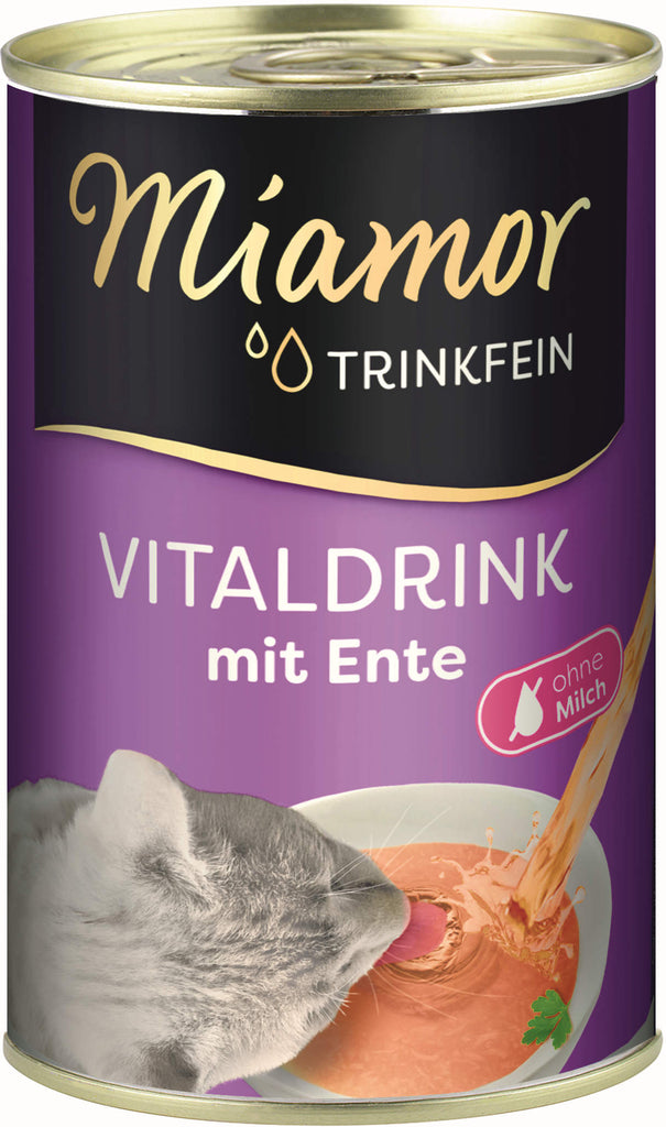 MIAMOR Vitality Drink Conserva pentru pisici, supa cu Rata 135ml