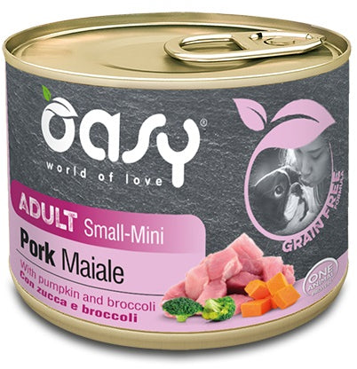 OASY Conserva pentru caini, Small/Mini, cu Porc, fara cereale 200g