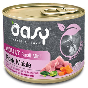 OASY Conserva pentru caini, Small/Mini, cu Porc, fara cereale 200g