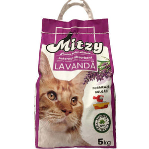 MITZY Nisip pentru pisici, cu aroma de lavanda 5,5 L, 5kg