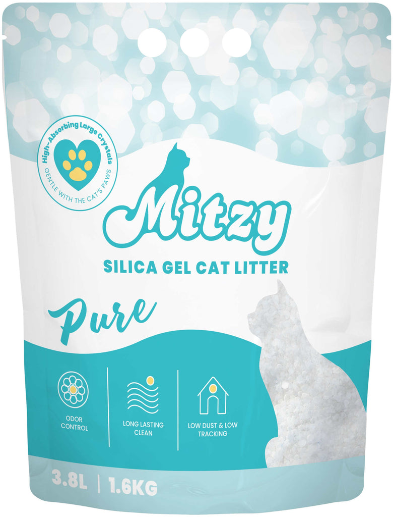 MITZY Silicat Gel Pure, Nisip silicat pentru pisici 15L/6,3kg - Maxi-Pet.ro