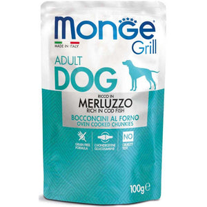 MONGE Grill Plic hrana umeda pentru caini, cu Cod 100g