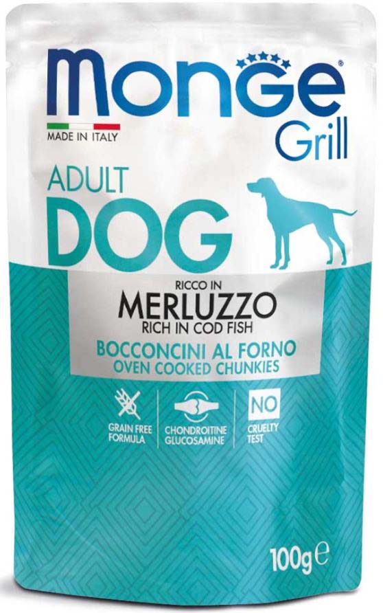 MONGE Grill Plic hrana umeda pentru caini, cu Cod 100g