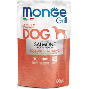 MONGE Grill Plic hrana umeda pentru caini, cu Somon 100g