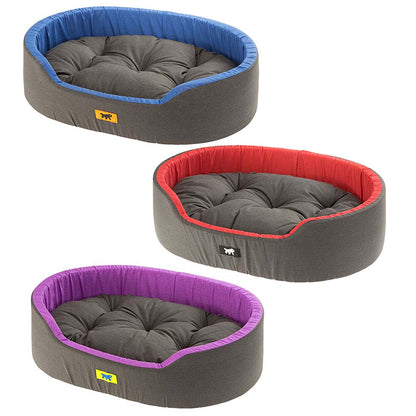 FERPLAST Pat oval pentru caini DANDY 80, gri/rosu/mov, 66 x 47 cm