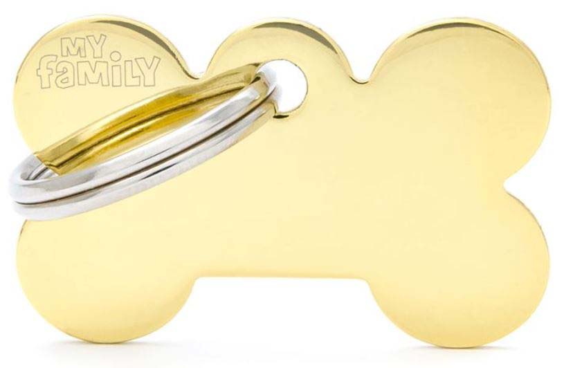 MY FAMILY Basic Medalion pentru gravat, din alama, Os L 3,8x2,5cm