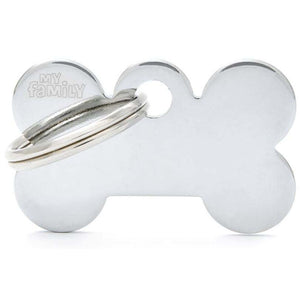 MY FAMILY Basic Medalion pentru gravat, din alama cromata, Os, S 3x1,9cm