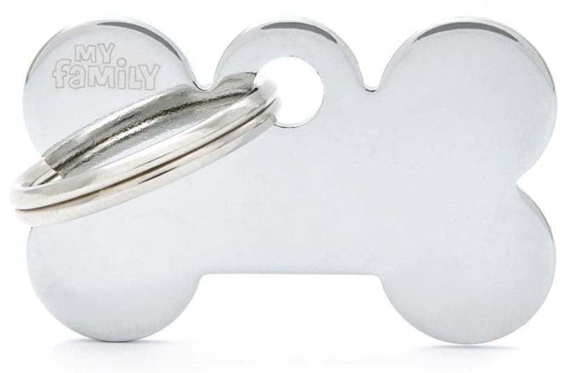 MY FAMILY Basic Medalion pentru gravat, din alama cromata, Os, S 3x1,9cm