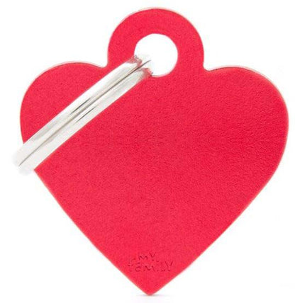 MY FAMILY Basic Medalion pt. gravat, din aluminiu, Inimioara S 2,5x2,8cm, Rosu