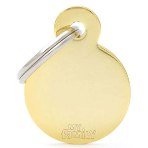 MY FAMILY Basic Medalion rotund pentru gravat, din alama L 3,17x3,93cm