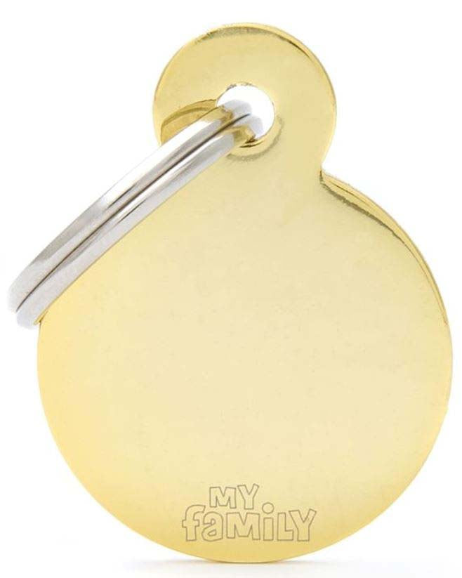 MY FAMILY Basic Medalion rotund pentru gravat, din alama S 2,15x2,85cm