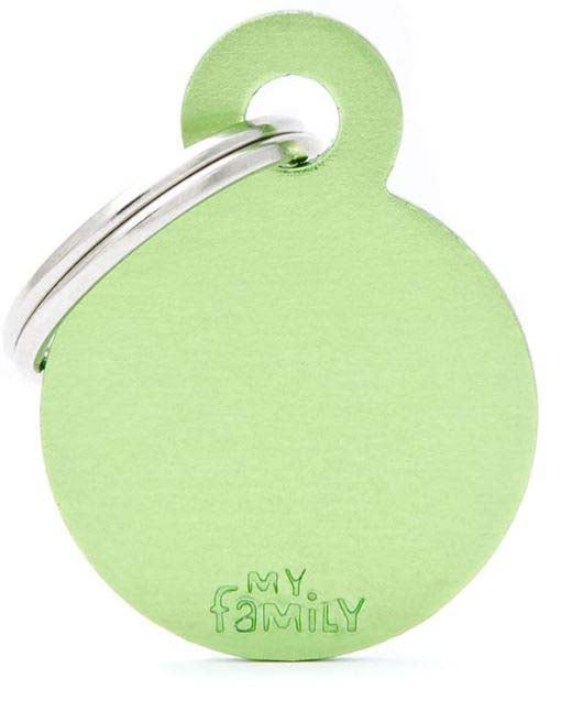 MY FAMILY Basic Medalion rotund pentru gravat, din aluminiu L 3,17x3,93cm, Verde