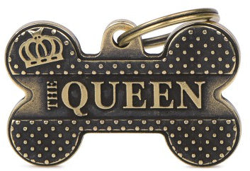 MY FAMILY Bronx Medalion pentru gravat Os, placat cu alama, The QUEEN