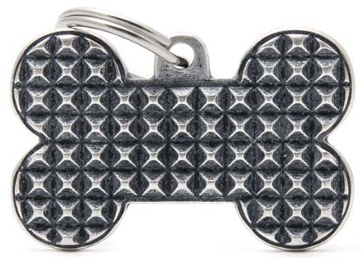 MY FAMILY Bronx Medalion pentru gravat Os Tinte, placat cu argint, 3,8x2,4cm