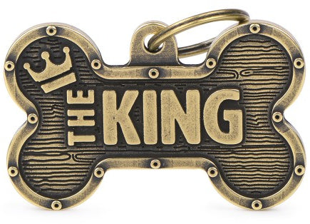 MY FAMILY Bronx Medalion pentru gravat Os XL, placat cu alama, The KING 