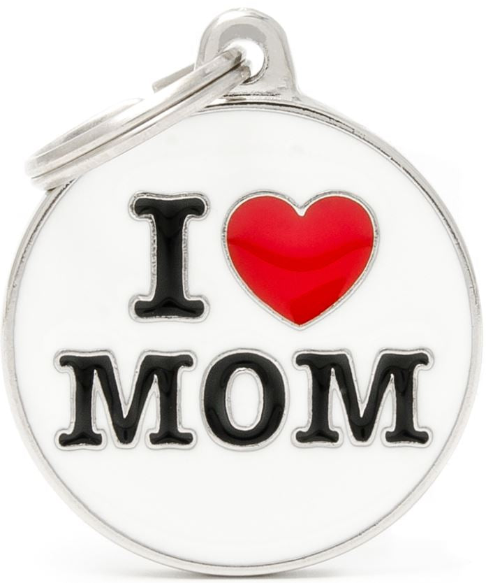 MY FAMILY Charms Medalion pentru gravat I LOVE MOM 3,17x3,93cm - Maxi-Pet.ro