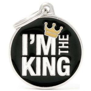 MY FAMILY Charms Medalion pentru gravat I'M THE KING 3,17x3,93cm