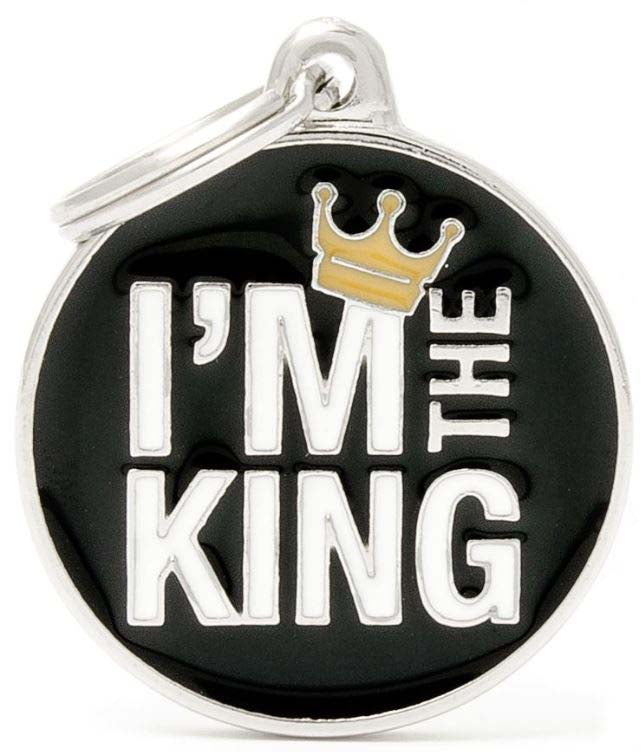 MY FAMILY Charms Medalion pentru gravat I'M THE KING 3,17x3,93cm