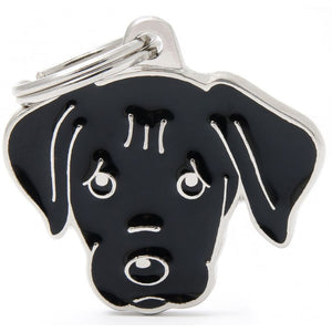 MY FAMILY Friends Medalion pentru gravare Labrador Negru 3,3x2,6cm