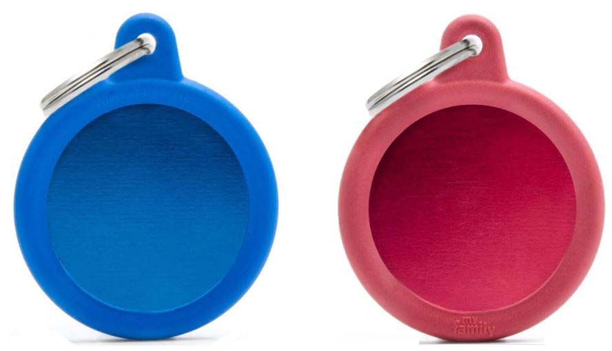 MY FAMILY Hushtag Medalion cauciuc pt. gravat, placuta aluminiu, Cerc 3x3,7cm