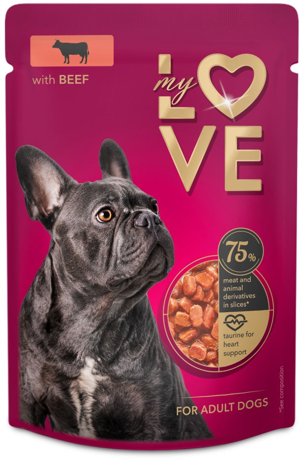 MY LOVE Plic Hrana umeda pentru caini, cu Vita 100g