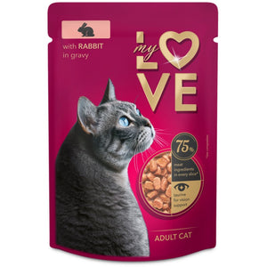 MY LOVE Plic Hrana umeda pentru pisici, cu Iepure in sos 85g