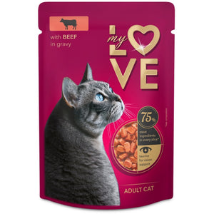 MY LOVE Plic Hrana umeda pentru pisici, cu Vita in sos 85g